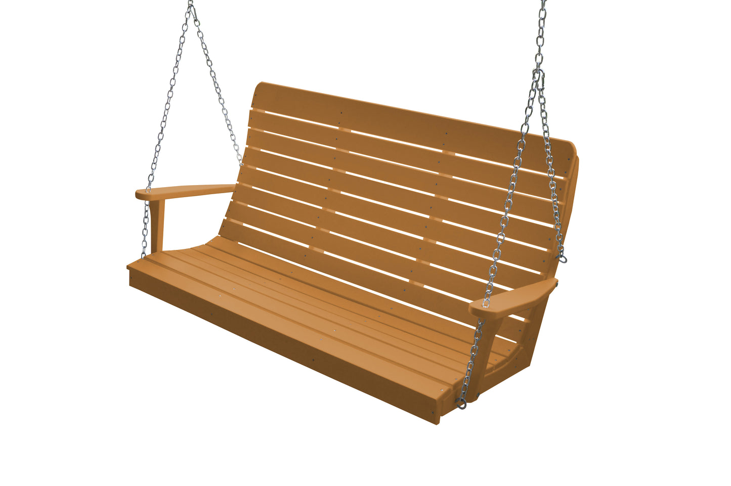 Bryton Park Poly Furniture Recycled Plastic 5' High Back Winston Porch Swing - LEAD TIME TO SHIP 10 BUSINESS DAYS