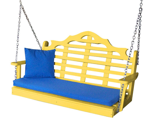 A&L Furniture Company Marlboro Recycled Plastic 4ft Porch Swing - LEAD TIME TO SHIP 10 BUSINESS DAYS