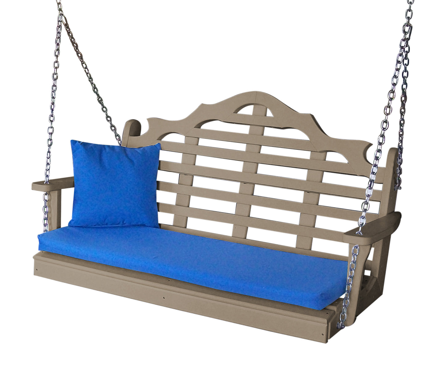 Bryton Park Poly Furniture Marlboro Recycled Plastic 5ft Porch Swing - LEAD TIME TO SHIP 10 BUSINESS DAYS