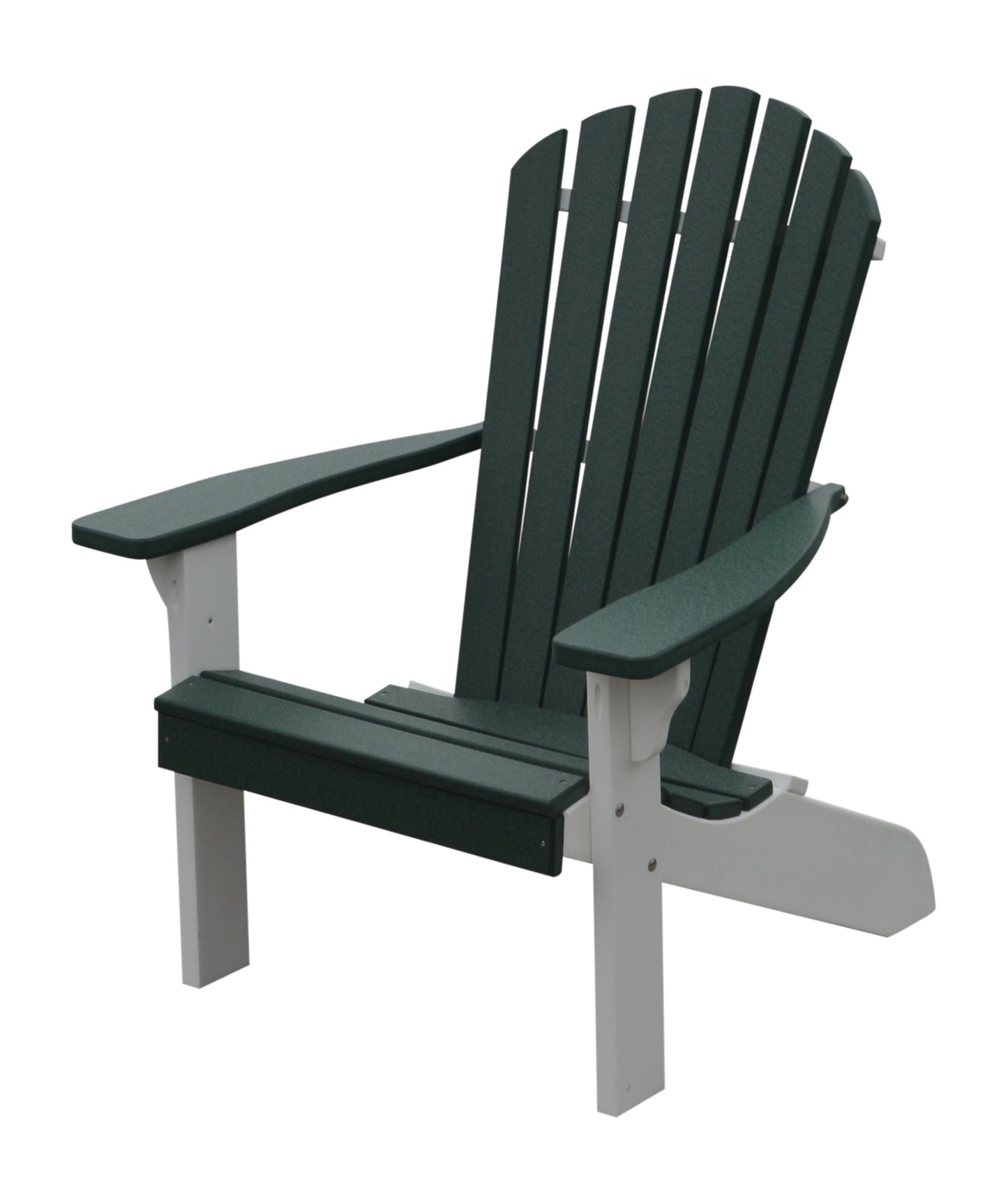 A&L Furniture Co. Amish Made Poly Fanback Adirondack Chair w/White Frame - LEAD TIME TO SHIP 10 BUSINESS DAYS
