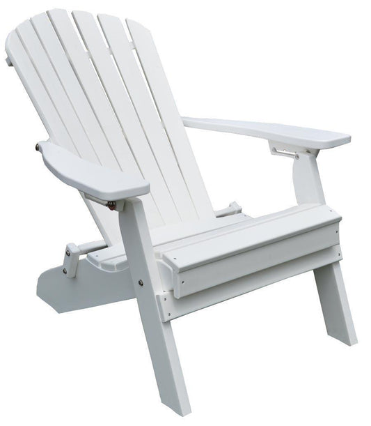 Bryton Park Poly Furniture Recycled Plastic Folding And Reclining Fanback Adirondack Chair - LEAD TIME TO SHIP 10 BUSINESS DAYS