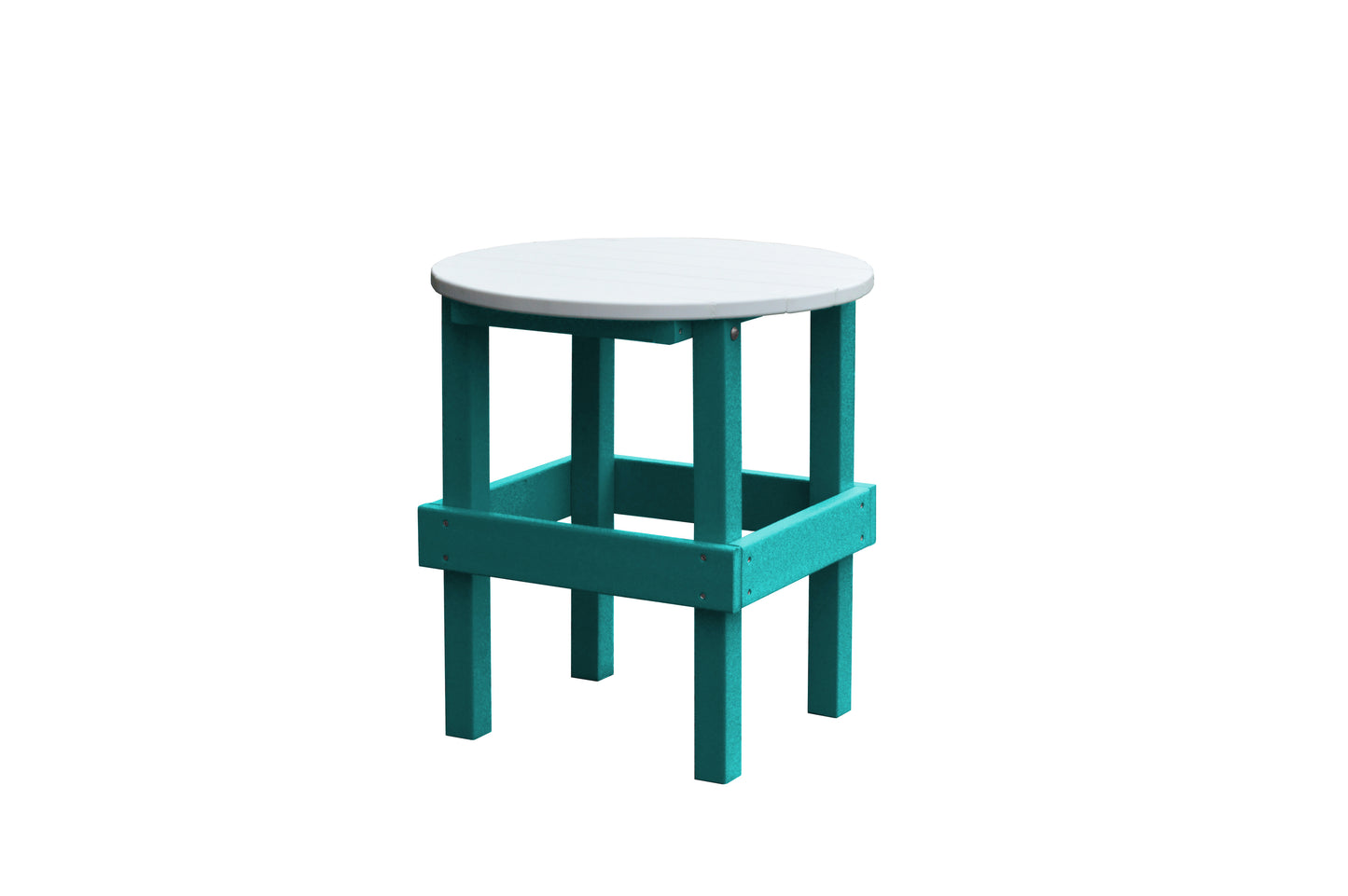 Bryton Park Poly Furniture Round Side Table w White Top - LEAD TIME TO SHIP 10 BUSINESS DAYS