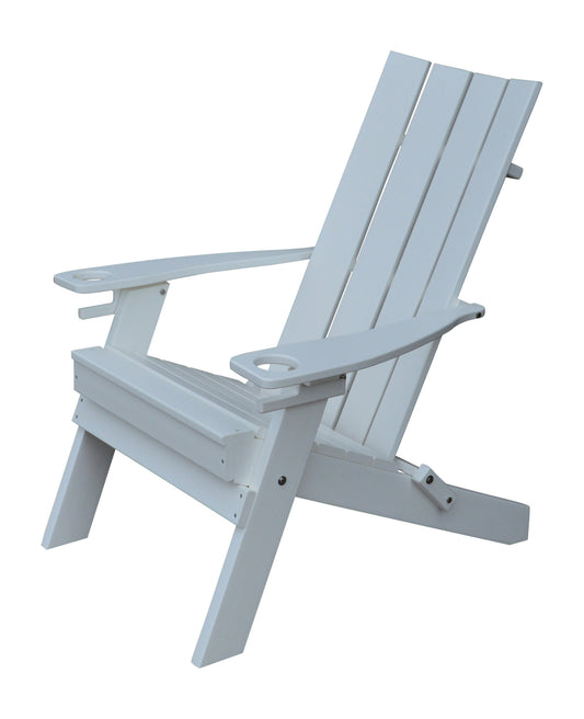 Bryton Park Poly Furniture Amish Made Poly Hampton Folding Adirondack Chair w/2 cupholders - LEAD TIME TO SHIP 10 BUSINESS DAYS