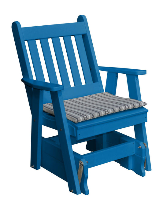 Bryton Park Poly Furniture Recycled Plastic Traditional English Glider Chair - LEAD TIME TO SHIP 10 BUSINESS DAYS