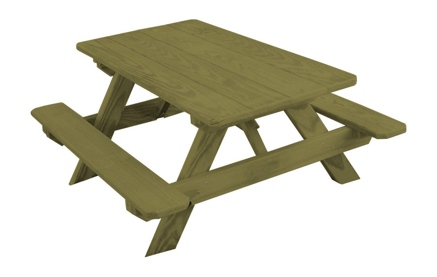 A&L Furniture Co. Yellow Pine Kid's Table (22" Wide) - Specify for FREE 2" Umbrella Hole - LEAD TIME TO SHIP 10 BUSINESS DAYS