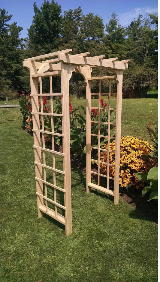 A & L FURNITURE CO. 4' Morgan Pressure Treated Pine Arbor - Ships FREE in 5-7 Business days - Rocking Furniture
