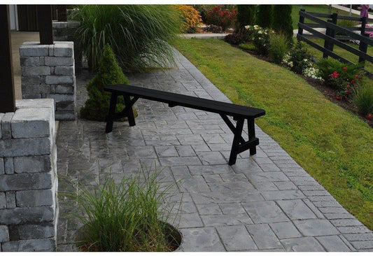 A & L Furniture Co. Yellow Pine 70" Traditional Bench Only  - Ships FREE in 5-7 Business days - Rocking Furniture