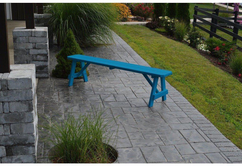 A & L Furniture Co. Yellow Pine 70" Traditional Bench Only  - Ships FREE in 5-7 Business days - Rocking Furniture