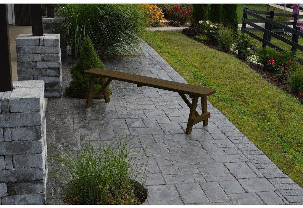 A & L Furniture Co. Yellow Pine 70" Traditional Bench Only  - Ships FREE in 5-7 Business days - Rocking Furniture