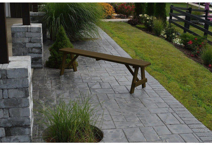 A & L Furniture Co. Yellow Pine 70" Traditional Bench Only  - Ships FREE in 5-7 Business days - Rocking Furniture