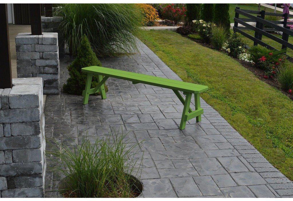 A & L Furniture Co. Yellow Pine 70" Traditional Bench Only  - Ships FREE in 5-7 Business days - Rocking Furniture