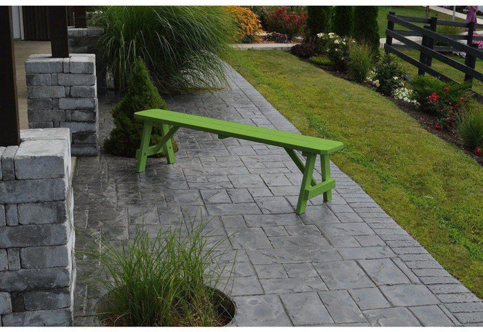 A & L Furniture Co. Yellow Pine 70" Traditional Bench Only  - Ships FREE in 5-7 Business days - Rocking Furniture