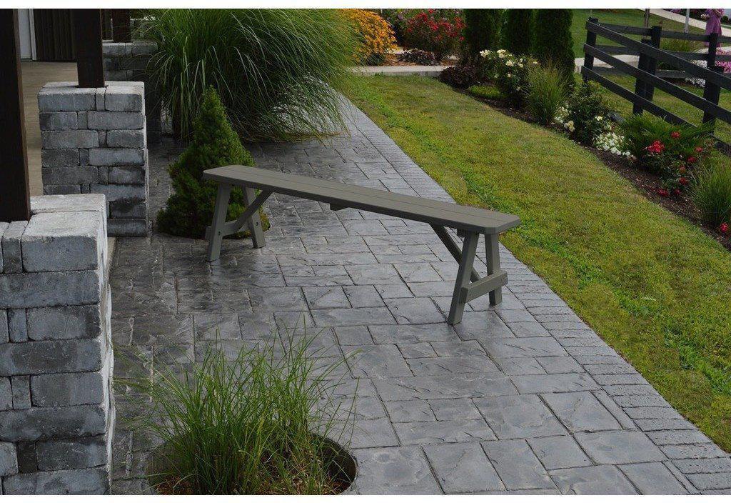 A & L Furniture Co. Yellow Pine 70" Traditional Bench Only  - Ships FREE in 5-7 Business days - Rocking Furniture