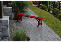 A & L Furniture Co. Yellow Pine 70" Traditional Bench Only  - Ships FREE in 5-7 Business days - Rocking Furniture