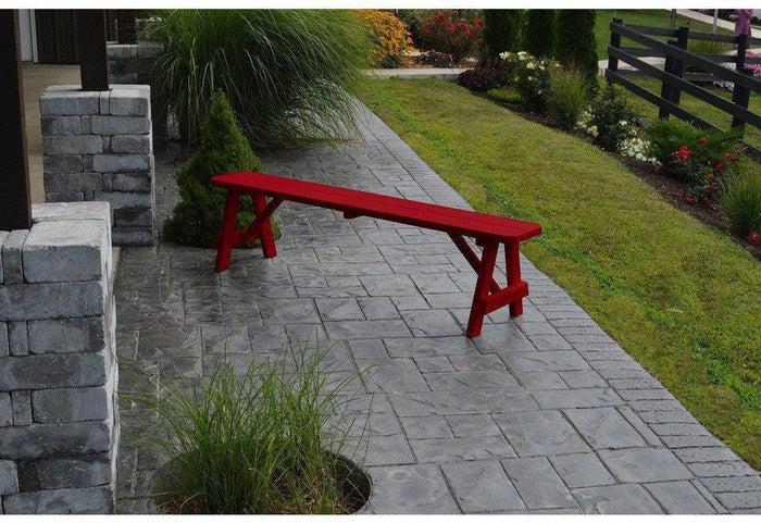 A & L Furniture Co. Yellow Pine 70" Traditional Bench Only  - Ships FREE in 5-7 Business days - Rocking Furniture