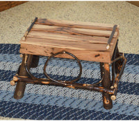 A&L Furniture Co. Amish Hickory Foot Stool  - Ships FREE in 5-7 Business days - Rocking Furniture