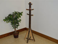 A&L Furniture Co. Amish Hickory Split Base Coat Tree  - Ships FREE in 5-7 Business days - Rocking Furniture