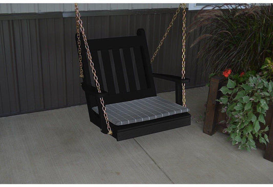 A & L Furniture Co. Yellow Pine 2' Traditional English Chair Swing - Ships FREE in 5-7 Business days - Rocking Furniture