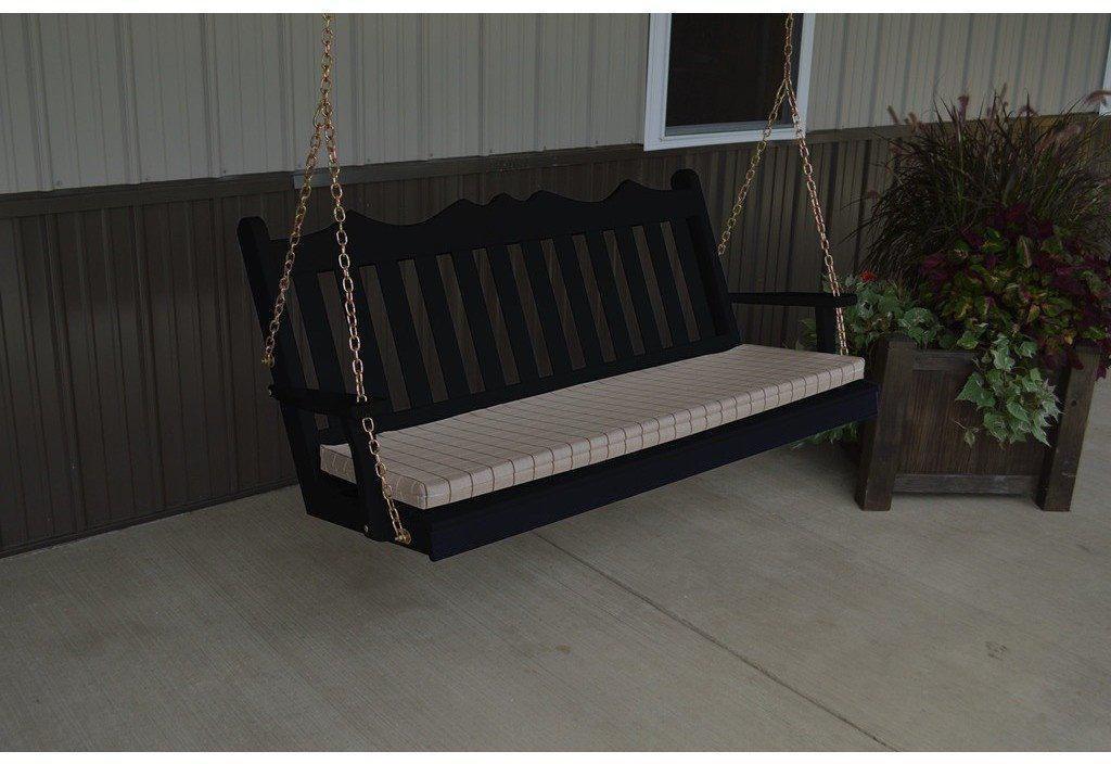 A & L Furniture Co. Yellow Pine 5' Royal English Garden Swing  - Ships FREE in 5-7 Business days - Rocking Furniture