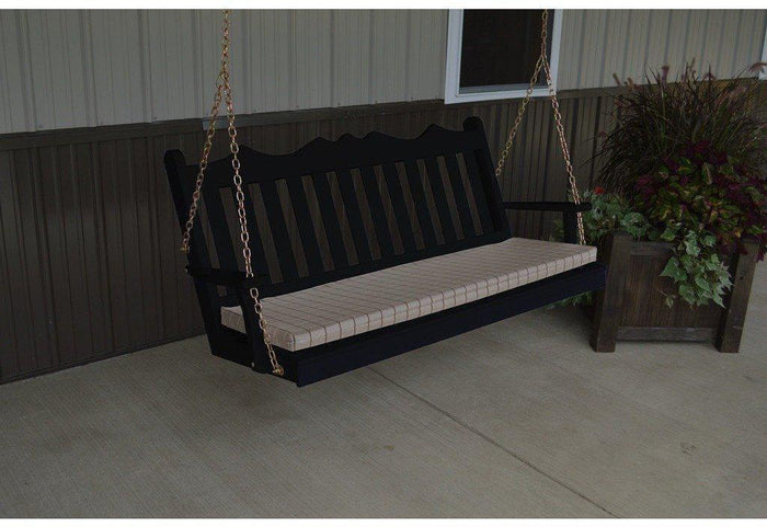 A & L Furniture Co. Yellow Pine 5' Royal English Garden Swing  - Ships FREE in 5-7 Business days - Rocking Furniture