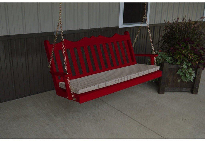 A & L Furniture Co. Yellow Pine 5' Royal English Garden Swing  - Ships FREE in 5-7 Business days - Rocking Furniture
