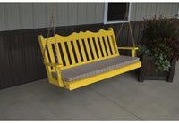 A & L Furniture Co. Yellow Pine 5' Royal English Garden Swing  - Ships FREE in 5-7 Business days - Rocking Furniture