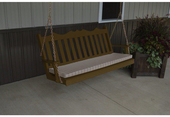 A & L Furniture Co. Yellow Pine 5' Royal English Garden Swing  - Ships FREE in 5-7 Business days - Rocking Furniture