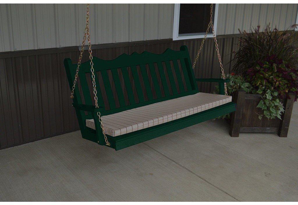 A & L Furniture Co. Yellow Pine 5' Royal English Garden Swing  - Ships FREE in 5-7 Business days - Rocking Furniture