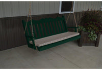 A & L Furniture Co. Yellow Pine 5' Royal English Garden Swing  - Ships FREE in 5-7 Business days - Rocking Furniture