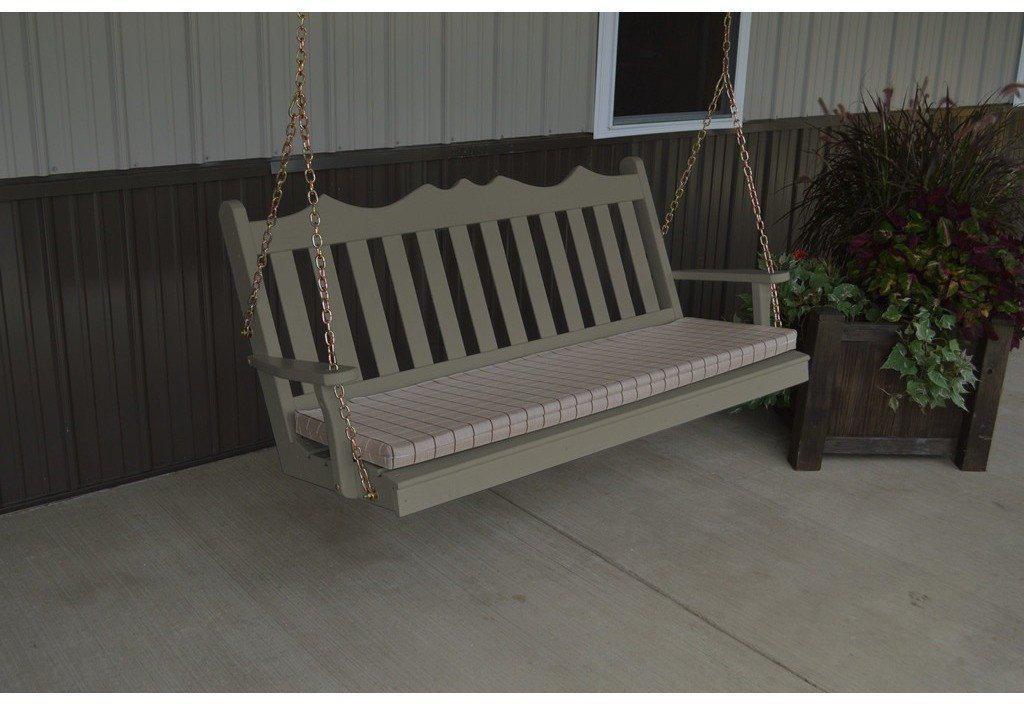 A & L Furniture Co. Yellow Pine 5' Royal English Garden Swing  - Ships FREE in 5-7 Business days - Rocking Furniture