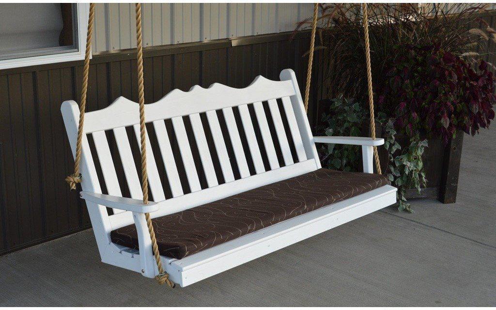 A & L Furniture Co. Yellow Pine 5' Royal English Garden Swing  - Ships FREE in 5-7 Business days - Rocking Furniture