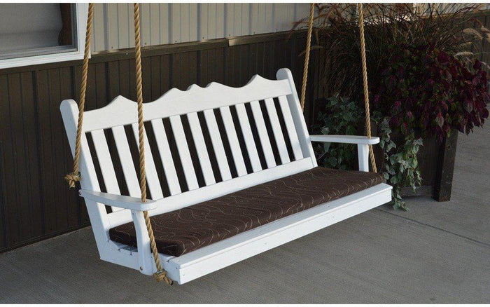A & L Furniture Co. Yellow Pine 5' Royal English Garden Swing  - Ships FREE in 5-7 Business days - Rocking Furniture
