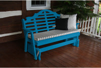A & L Furniture Co. Yellow Pine 5' Marlboro Glider  - Ships FREE in 5-7 Business days - Rocking Furniture