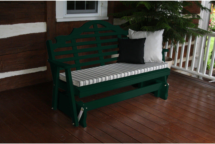 A & L Furniture Co. Yellow Pine 5' Marlboro Glider  - Ships FREE in 5-7 Business days - Rocking Furniture