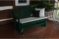 A & L Furniture Co. Yellow Pine 4' Marlboro Glider  - Ships FREE in 5-7 Business days - Rocking Furniture