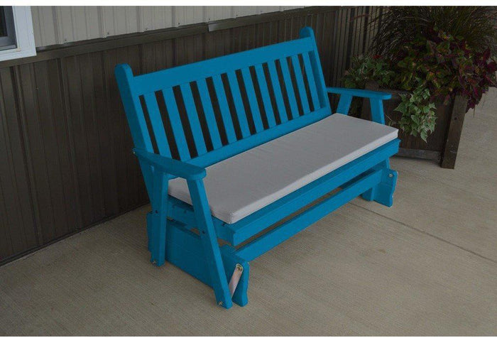 A & L Furniture Co. Yellow Pine 6' Traditional English Glider  - Ships FREE in 5-7 Business days - Rocking Furniture