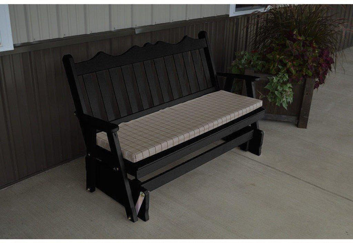 A & L Furniture Co. Yellow Pine 4' Royal English Glider  - Ships FREE in 5-7 Business days - Rocking Furniture