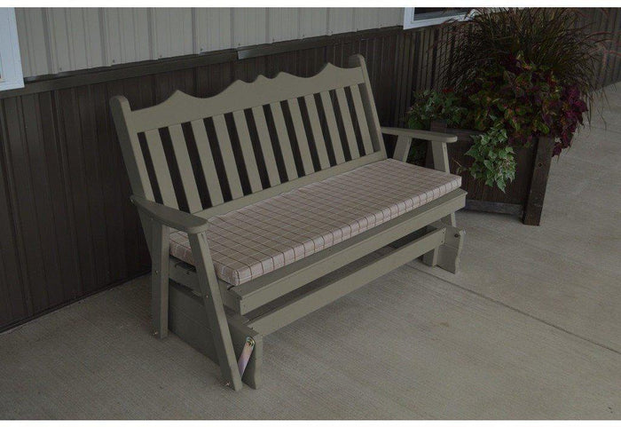 A & L Furniture Co. Yellow Pine 5' Royal English Glider  - Ships FREE in 5-7 Business days - Rocking Furniture