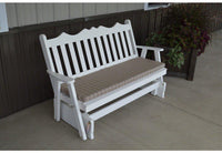 A & L Furniture Co. Yellow Pine 6' Royal English Glider  - Ships FREE in 5-7 Business days - Rocking Furniture