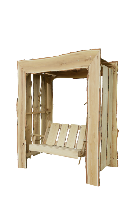 A&L Furniture Blue Mountain Collection 5' Appalachian Arbor with 4' Timberland Swing w/Rope - LEAD TIME TO SHIP 3 WEEKS