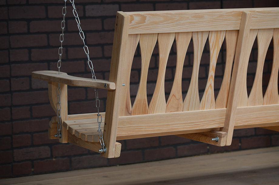 LA Swings Inc. 5ft Diamond Back Porch Swing - LEAD TIME TO SHIP  (UNFINISHED 7 BUSINESS DAYS) - (FINISHED 15 BUSINESS DAYS)
