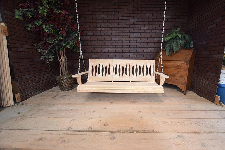 LA Swings Inc. 6ft Diamond Back Porch Swing - LEAD TIME TO SHIP  (UNFINISHED 7 BUSINESS DAYS) - (FINISHED 15 BUSINESS DAYS)