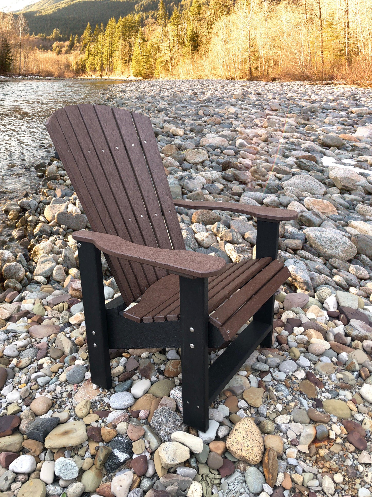Wildridge LCC-112 Recycled Plastic Heritage Upright Adirondack Chair with Elevated Seat Height (QUICK SHIP) - LEAD TIME TO SHIP 3 TO 4 BUSINESS DAYS