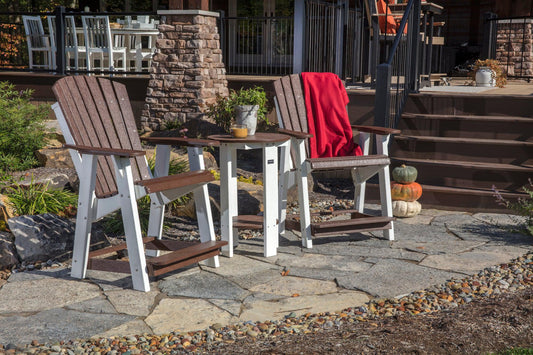 Wildridge Recycled Plastic High Adirondack Chair Table Set (COUNTER HEIGHT) - LEAD TIME TO SHIP 6 WEEKS OR LESS