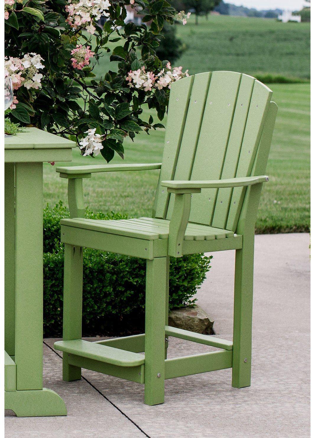 Wildridge Heritage Recycled Plastic Patio Chair - Seat Height 23.6”(Counter Height) - LEAD TIME TO SHIP 6 WEEKS OR LESS