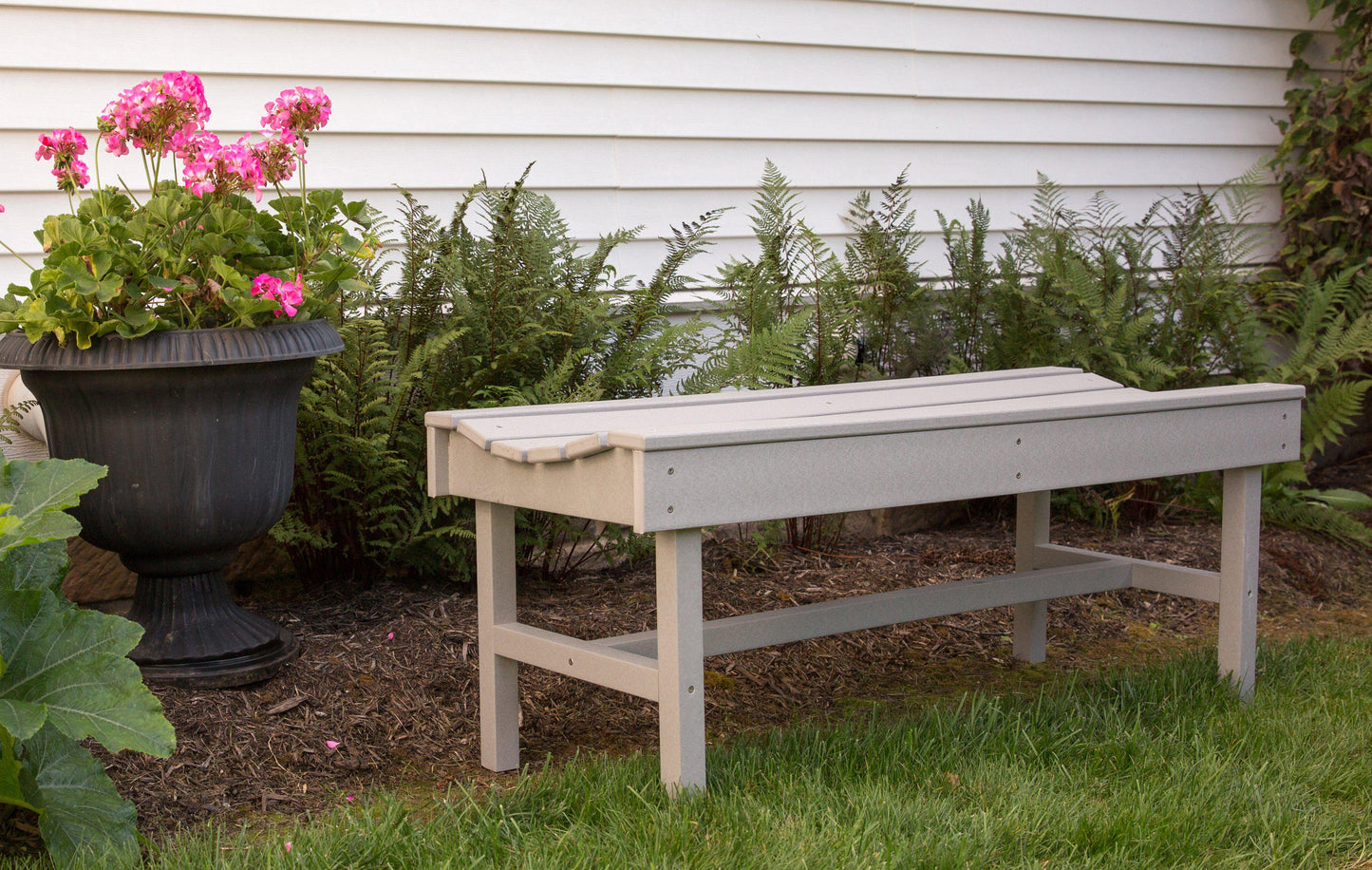 Wildridge Classic Outdoor Recycled Plastic Vineyard Bench - LEAD TIME TO SHIP 6 WEEKS OR LESS