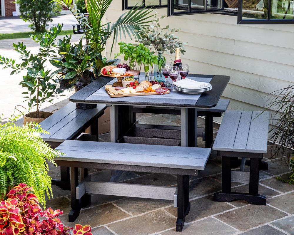 Leisure Lawns Amish Made Recycled Plastic 42" Dining Bench Model #164D - LEAD TIME TO SHIP 6 WEEKS OR LESS