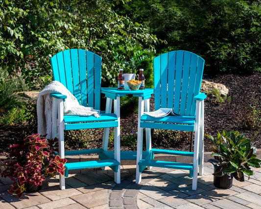 Leisure Lawns Amish Made Recycled Plastic Balcony Settee Model #322B (Bar Height) - LEAD TIME TO SHIP 6 WEEKS OR LESS