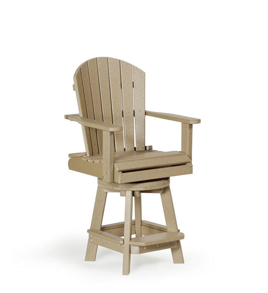 Leisure Lawns Amish Made Recycled Plastic Balcony Swivel Chair Model #328B (BAR HEIGHT) - LEAD TIME TO SHIP 4 WEEKS