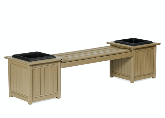 Leisure Lawns Amish Made Recycled Plastic Planter Bench Model #950 - LEAD TIME TO SHIP 6 WEEKS OR LESS
